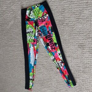 Zumba Fitness dance floor is my canvas high waisted leggings